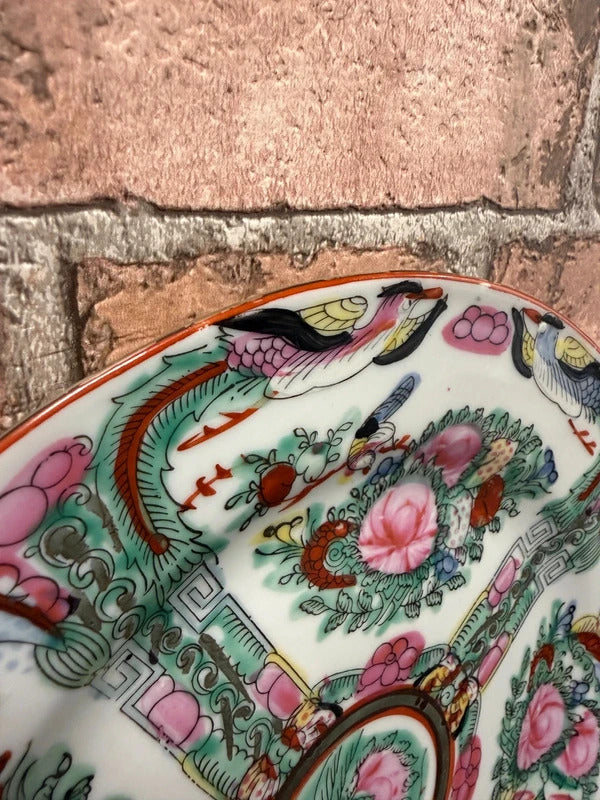 Vintage Chinese Famille Rose Medallion Porcelain Plate