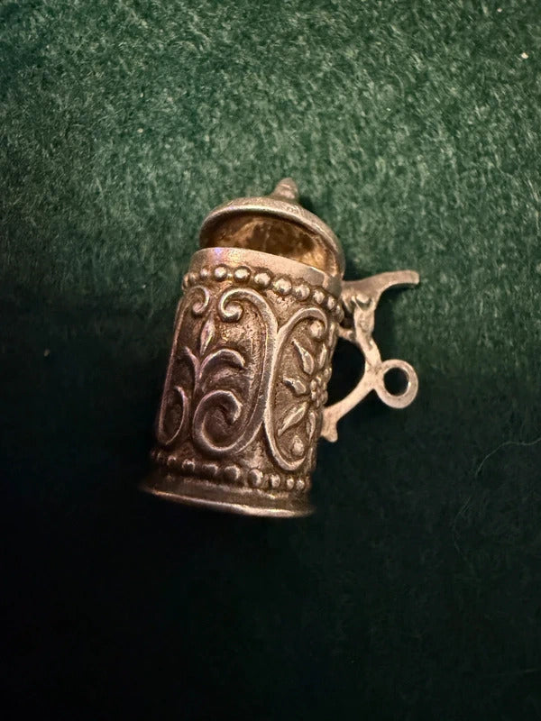 Sterling Silver Vintage Tankard Charm - 2.7g