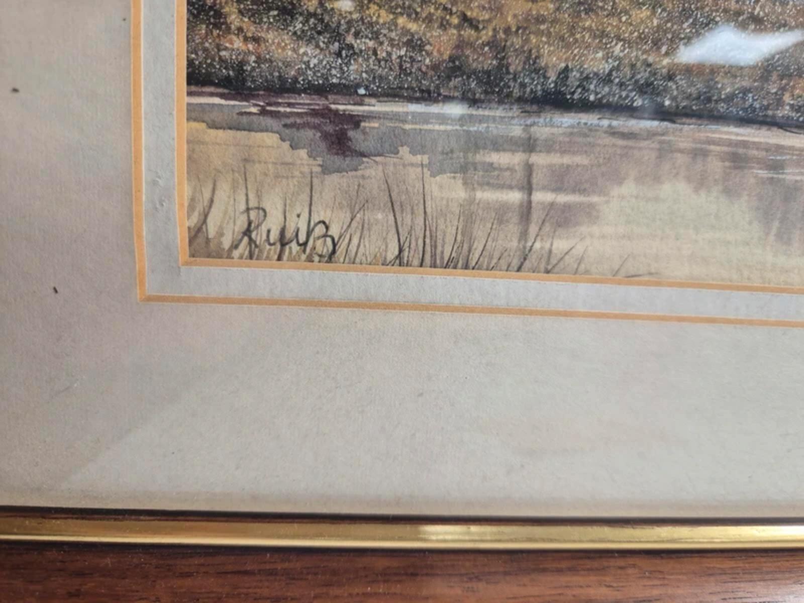 Ruiz framed Landscape watercolour