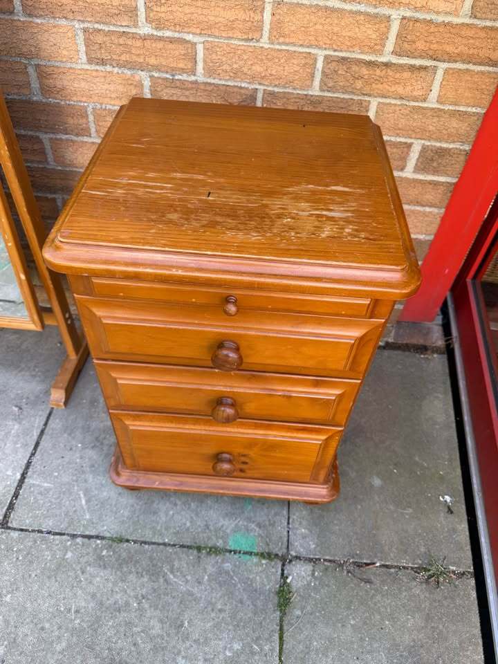 Solid Pine Bedside Cabinet