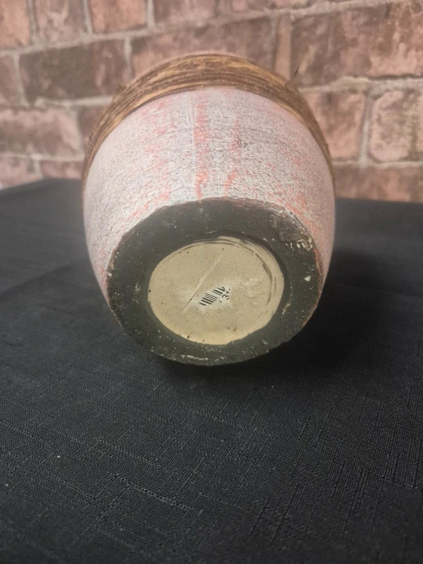 Rsutic washed terracota wrapped plant pot