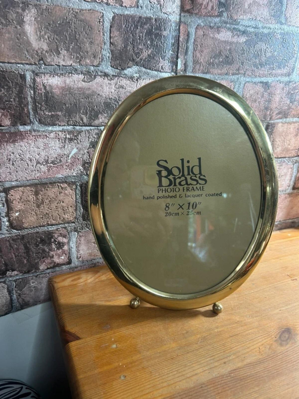 Vintage Oval Solid Brass Photo Frame