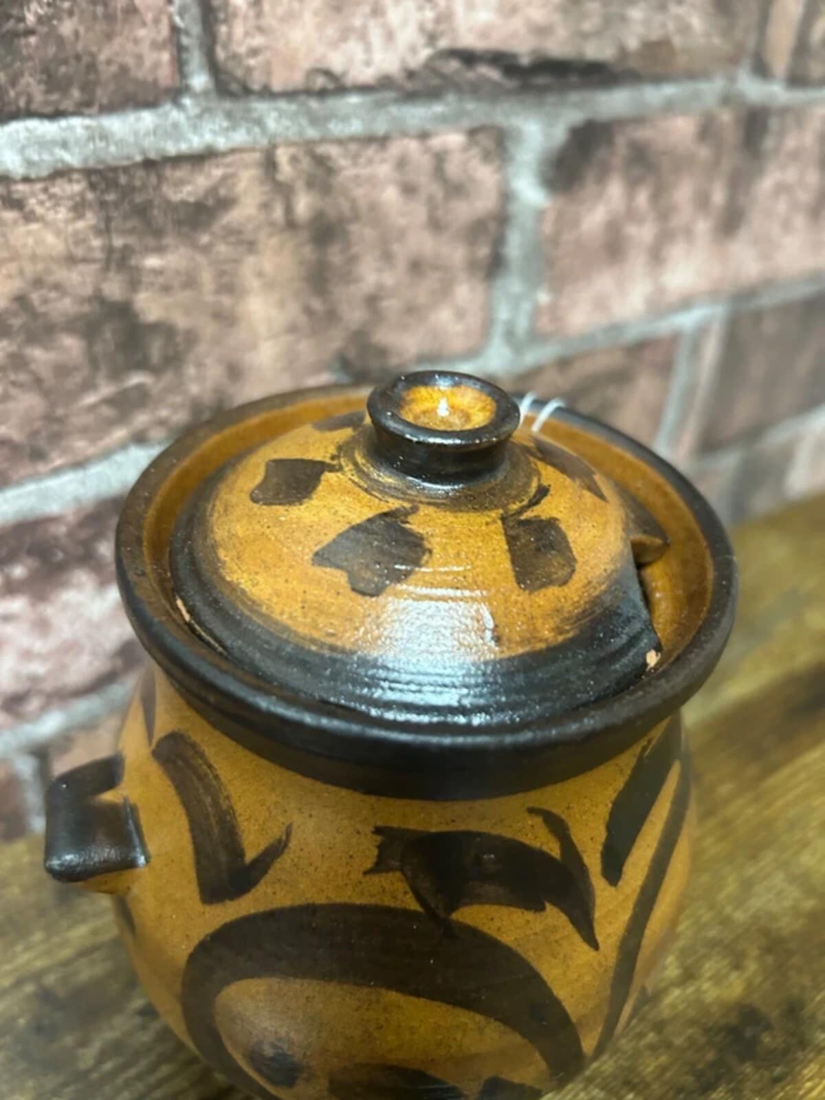 Vintage Stoneware Jar with Lid