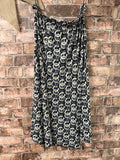 Damart Grey and Cream Stretchy Midi Skirt - Size 14