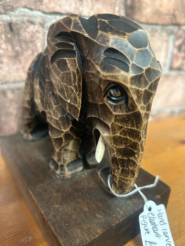 Hand Carved Elephant Ornament