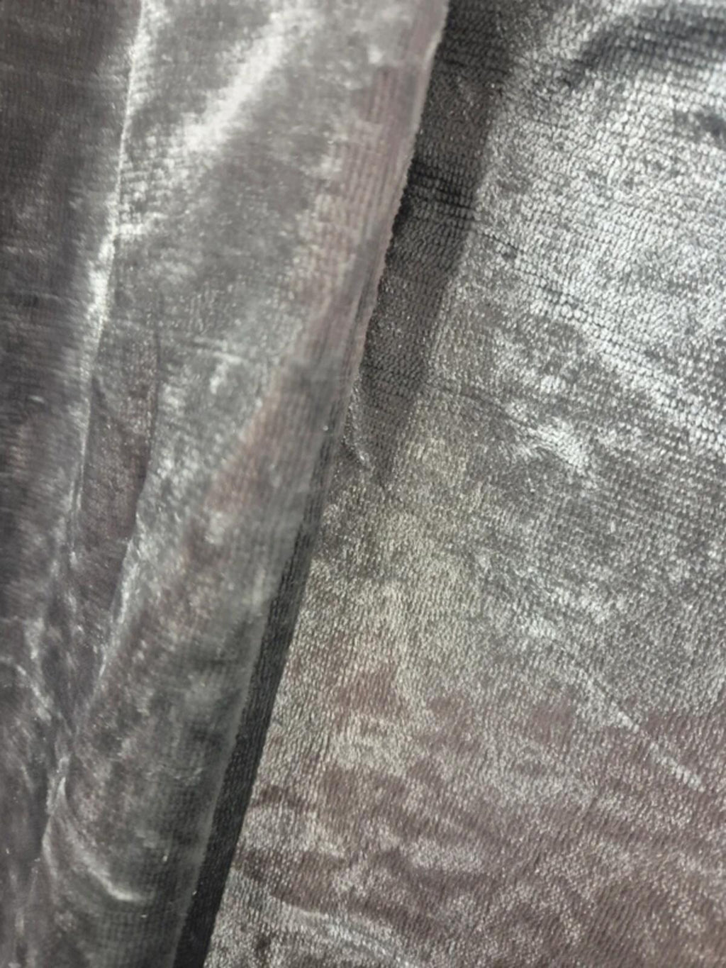 Silver Velour Style Curtains