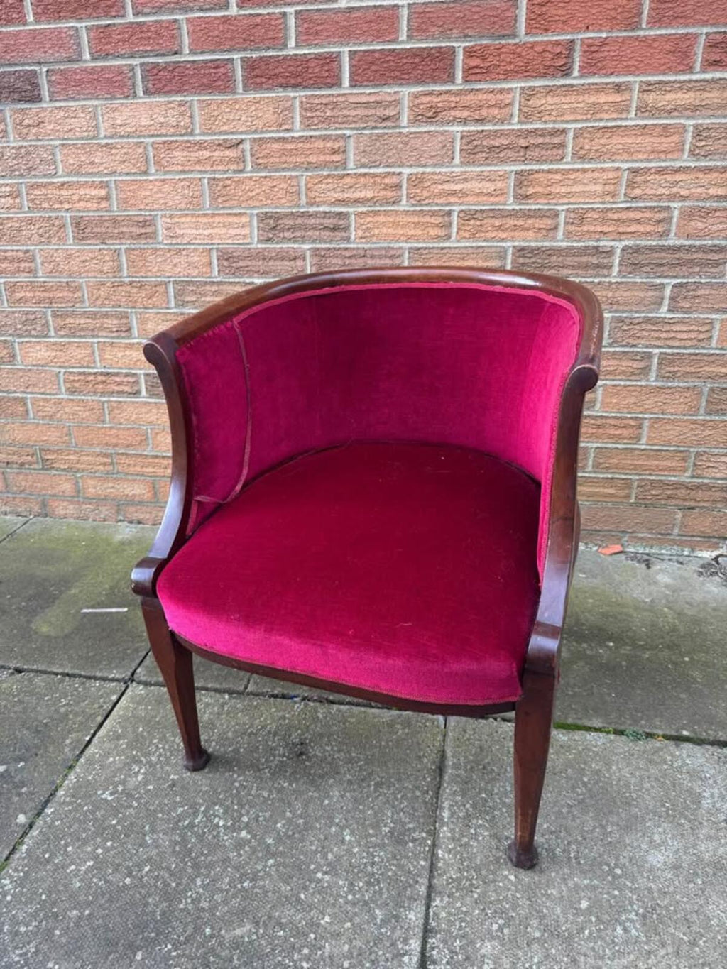 Antique Wooden Club Chair