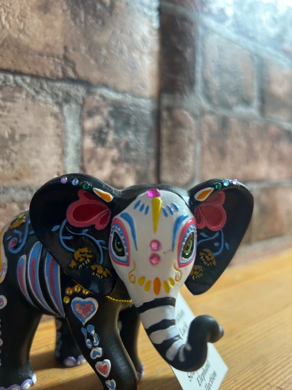 Hamilton Circle Celebration of Luck Sugar Skull Elephant Ornament