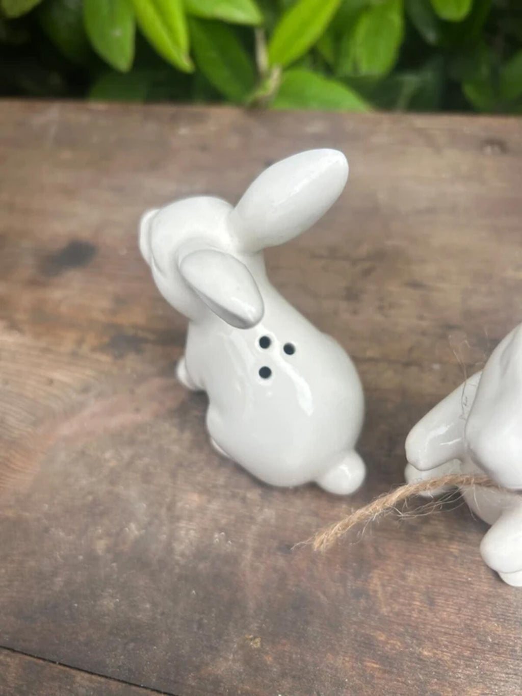 Vintage Ceramic Rabbit Salt and Pepper Pots
