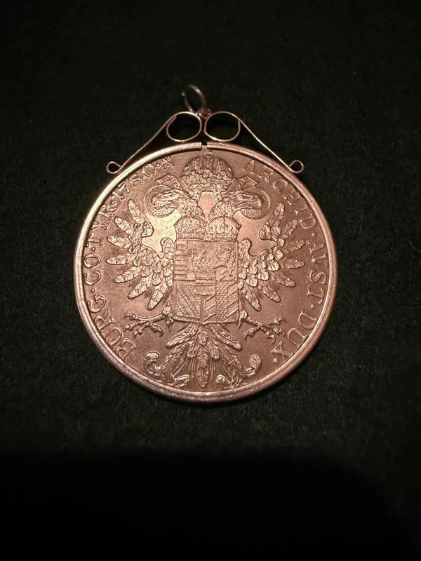 Sterling Silver 1780 Maria Theresa Coin Pendant