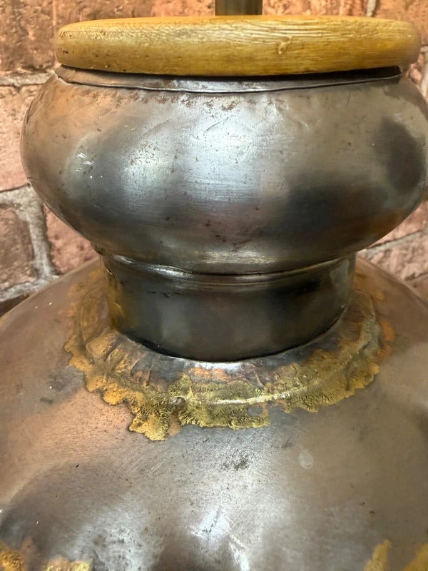 Antique Indian Metal with Brass Soldering Lamp