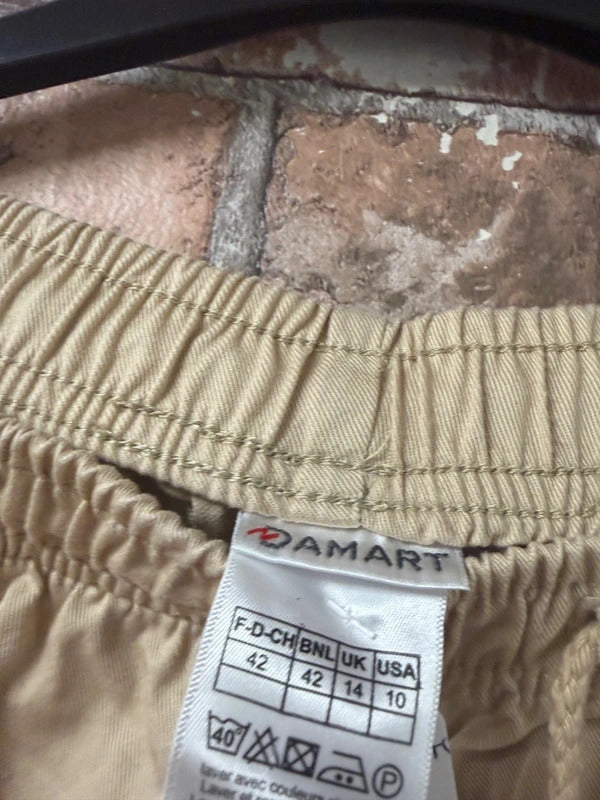 Damart Beige Cotton Shorts - Size 14