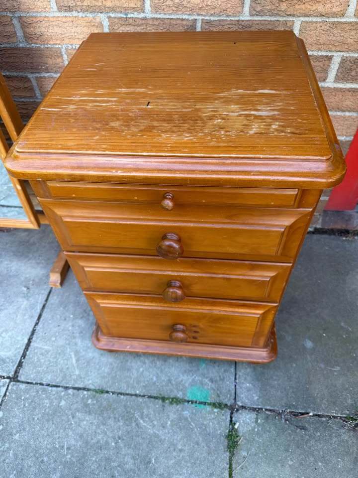 Solid Pine Bedside Cabinet
