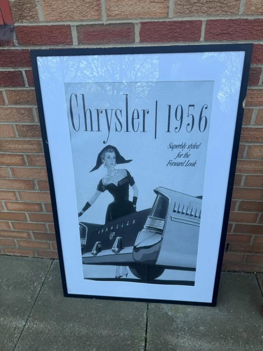 Framed Chrysler Advertising Print