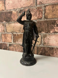 Vintage Metal Soldier Statue