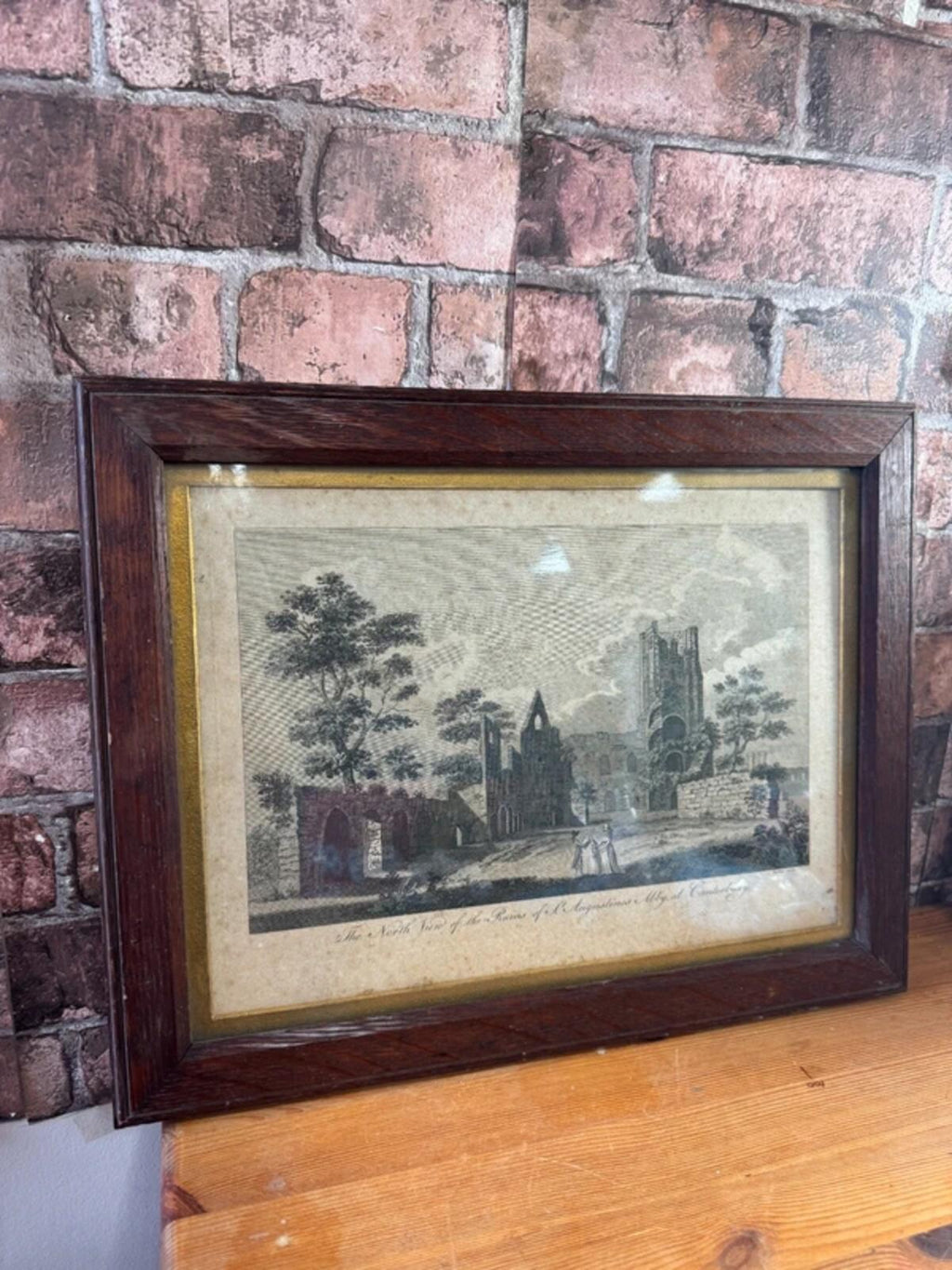 St Augustine's Abbey Print in Antique Oak Frame