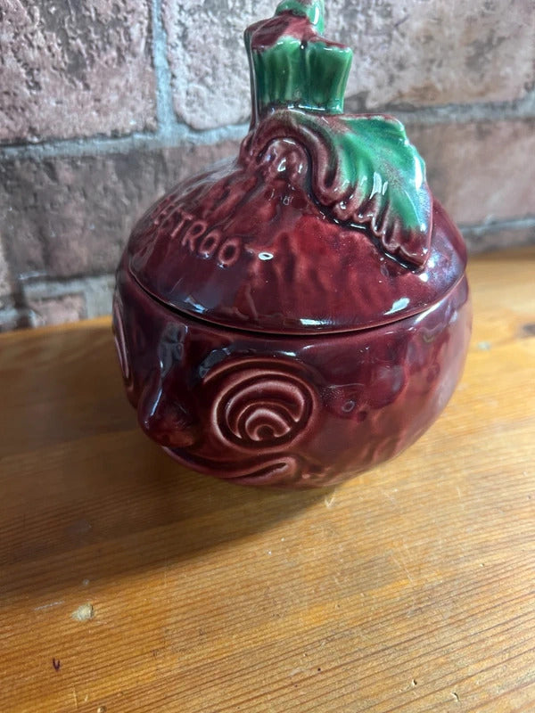 Vintage Sylvac Beetroot Face Storage Pot