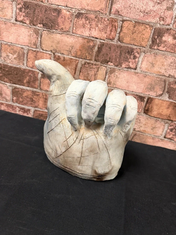 Unusual Clay Hand Sculture
