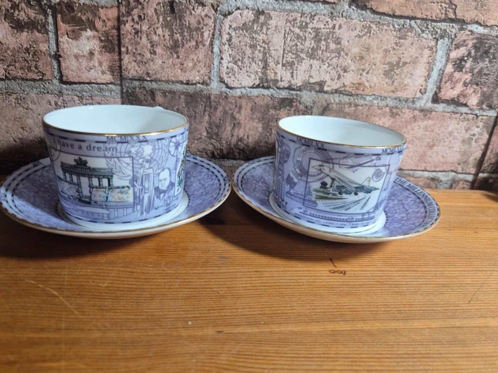 Wedgwood 'Millennium' cups and saucers set