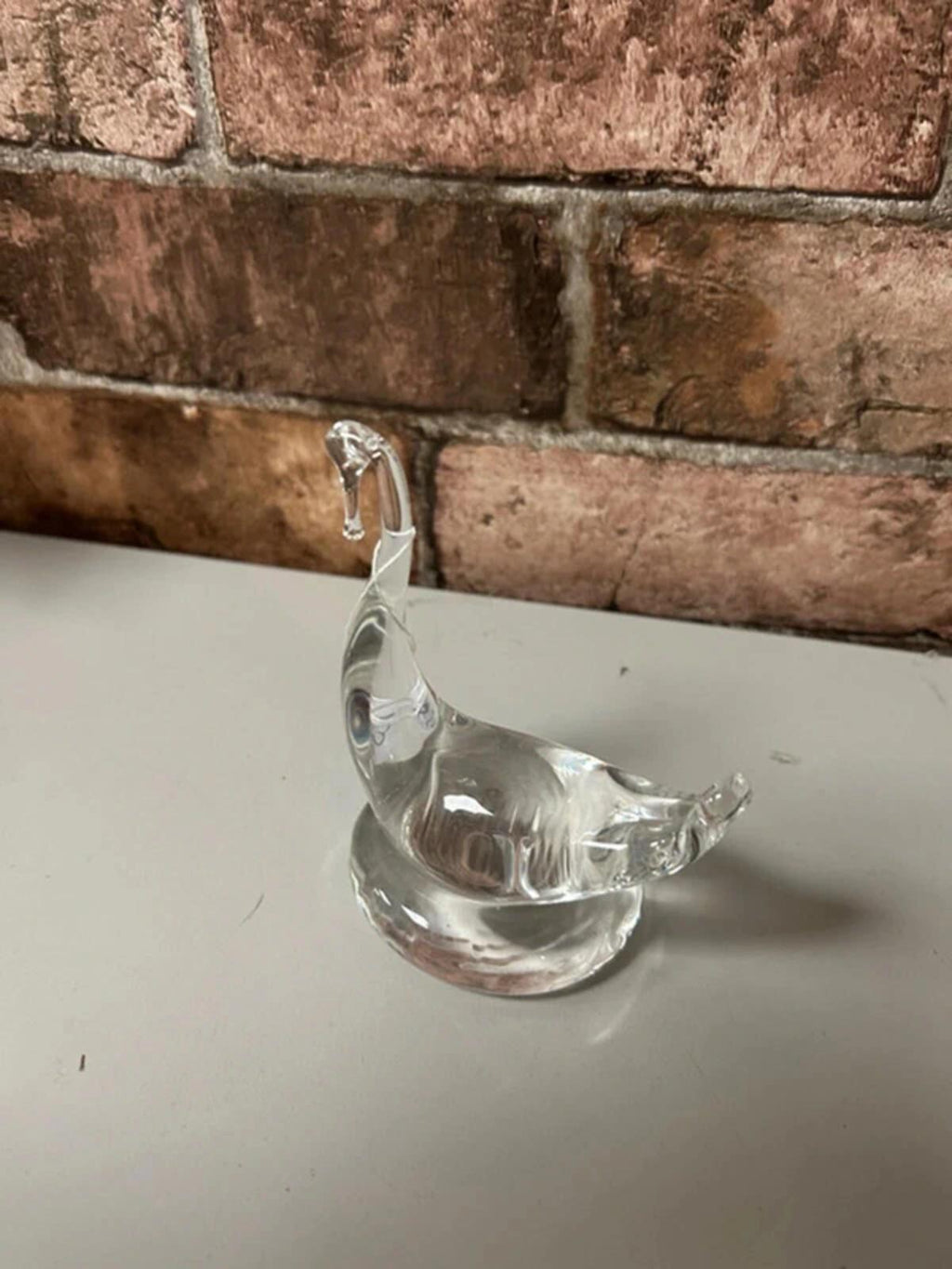 Glass Swan Figurine