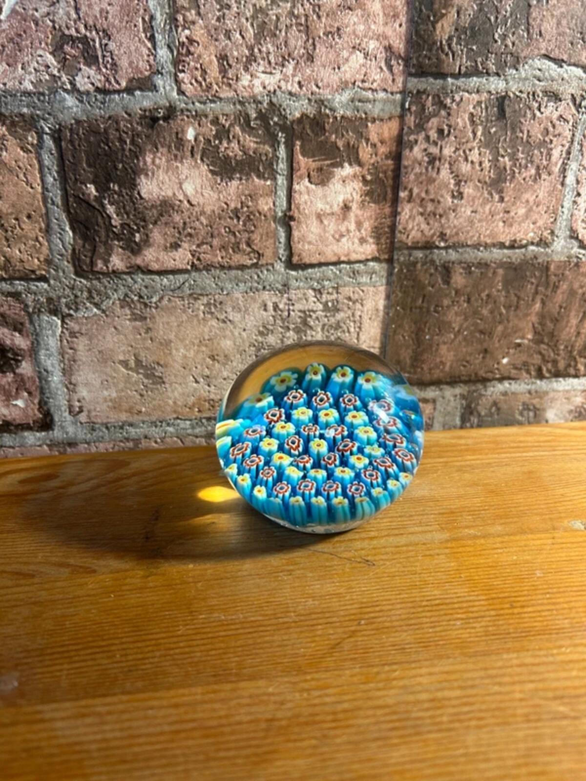 Millefion Glass Paperweight