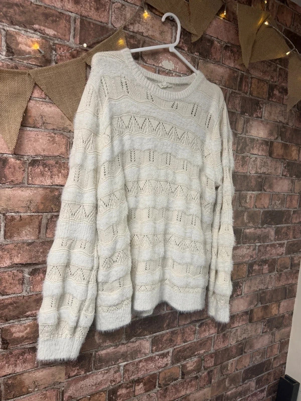 Falmer Cream Knit Jumper - Size 16