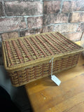 Vintage Wicker Sewing Box with Contents