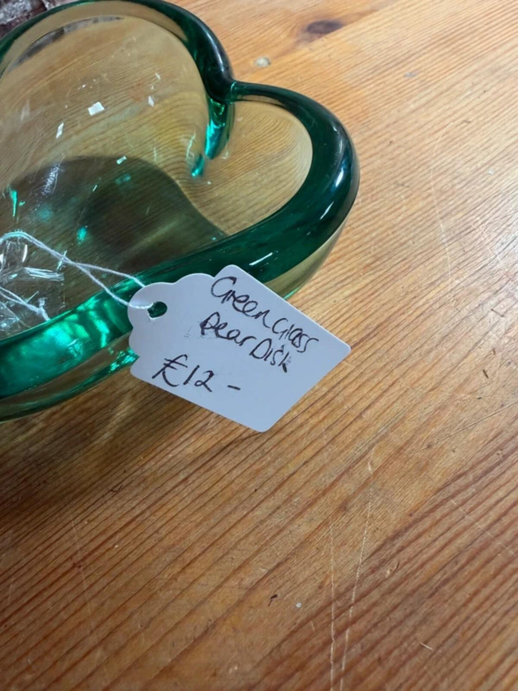 Vintage Green Glass Pear Dish Ornament