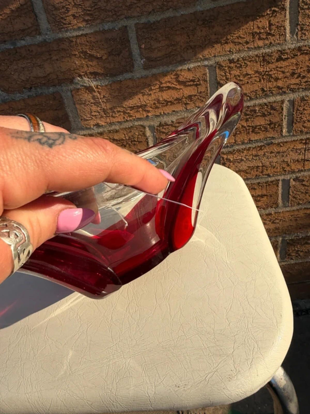 Murano Sommerso Art Glass Bowl