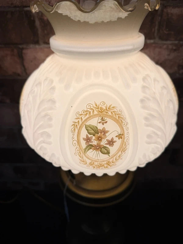 Brass Vintage Oil Lamp with Plug