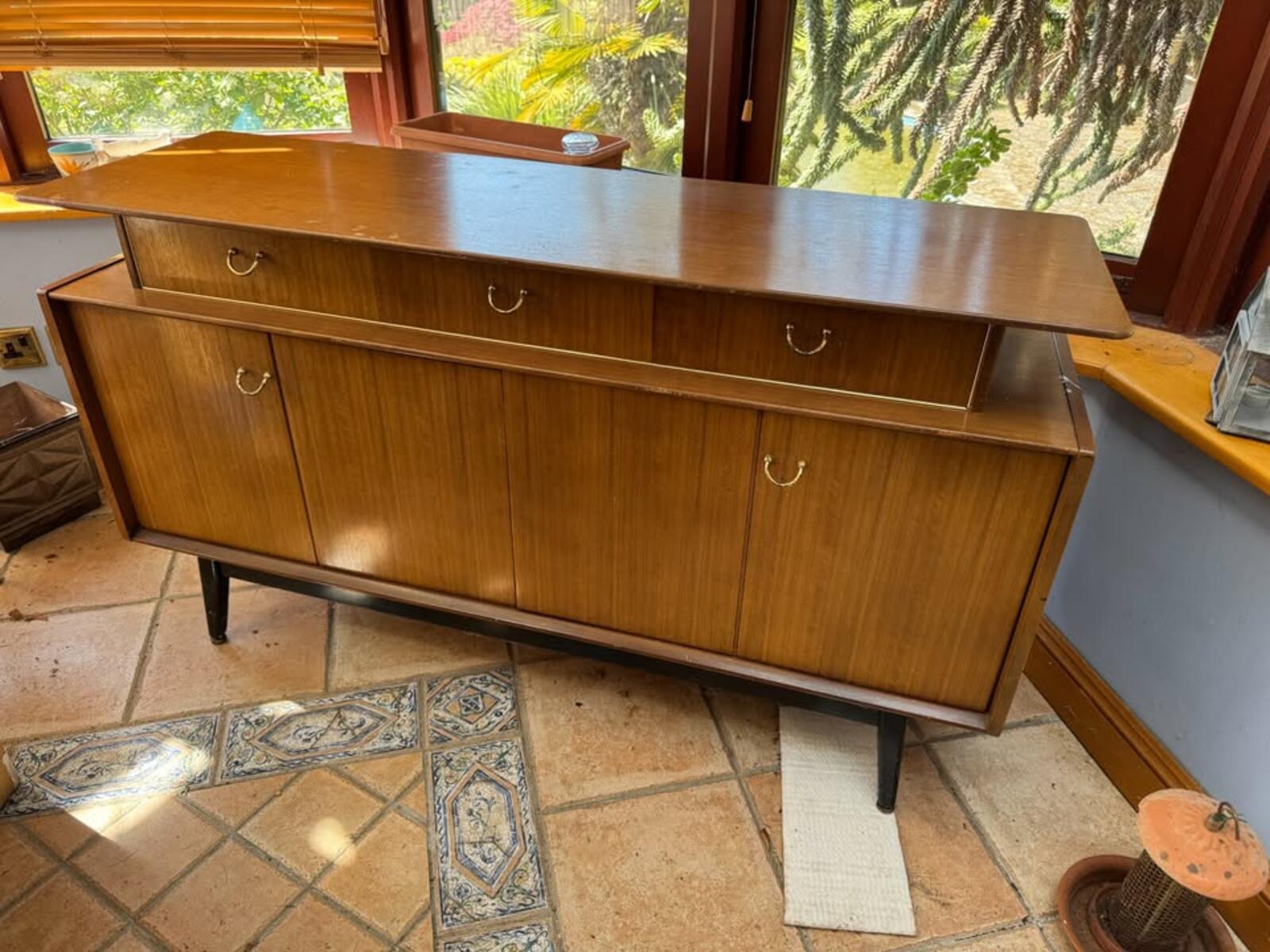 G Plan Librenza Tola and Black Mid Century Vintage Sideboard