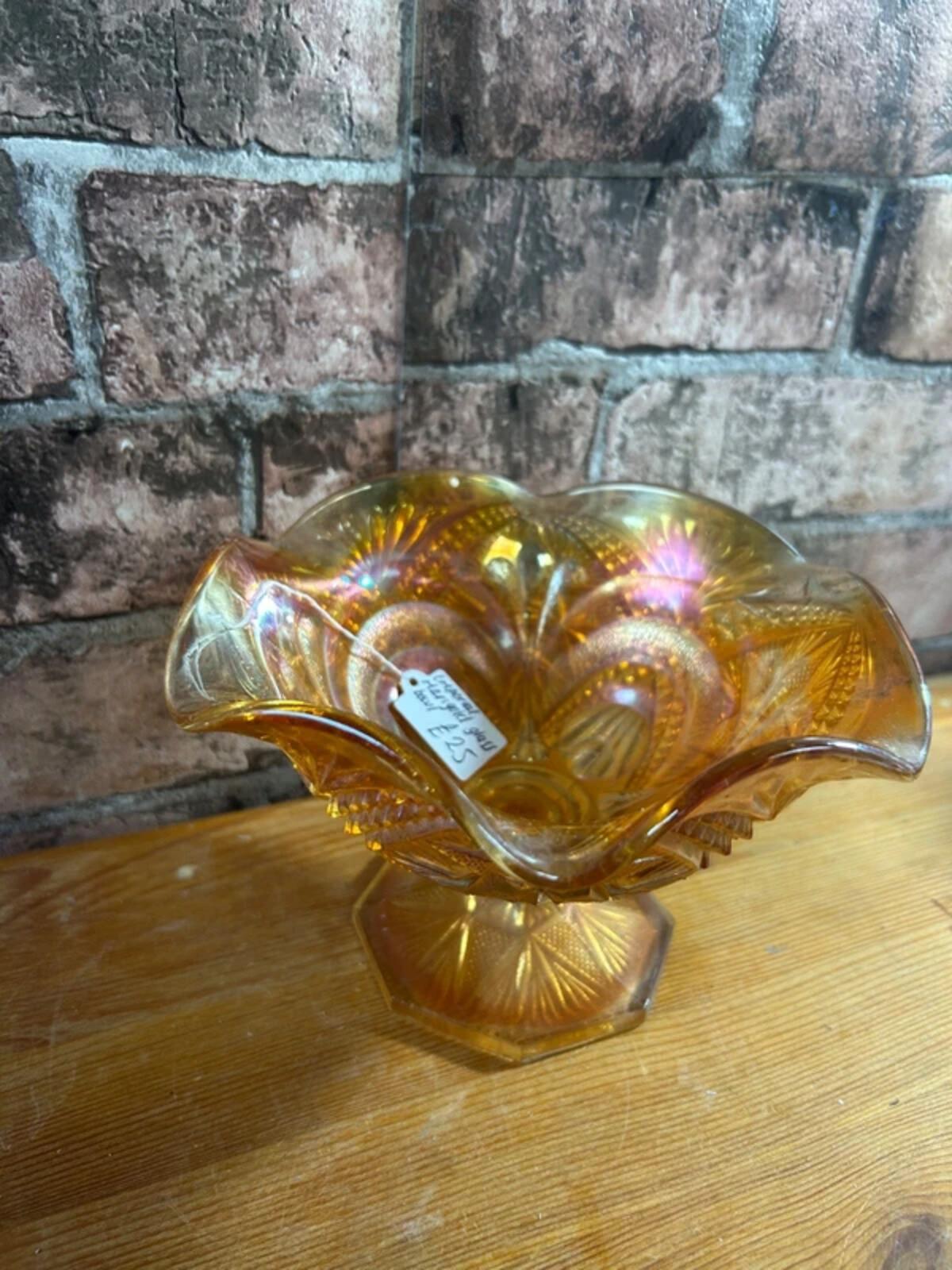 Vintage Imperial Marigold Glass Bowl