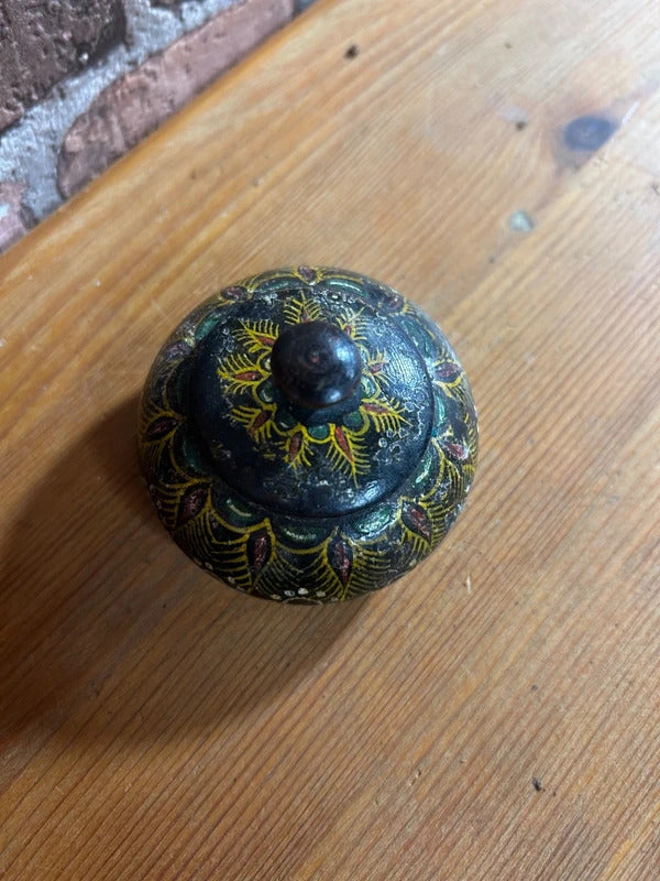 Wooden Hand Painted Trinket Box