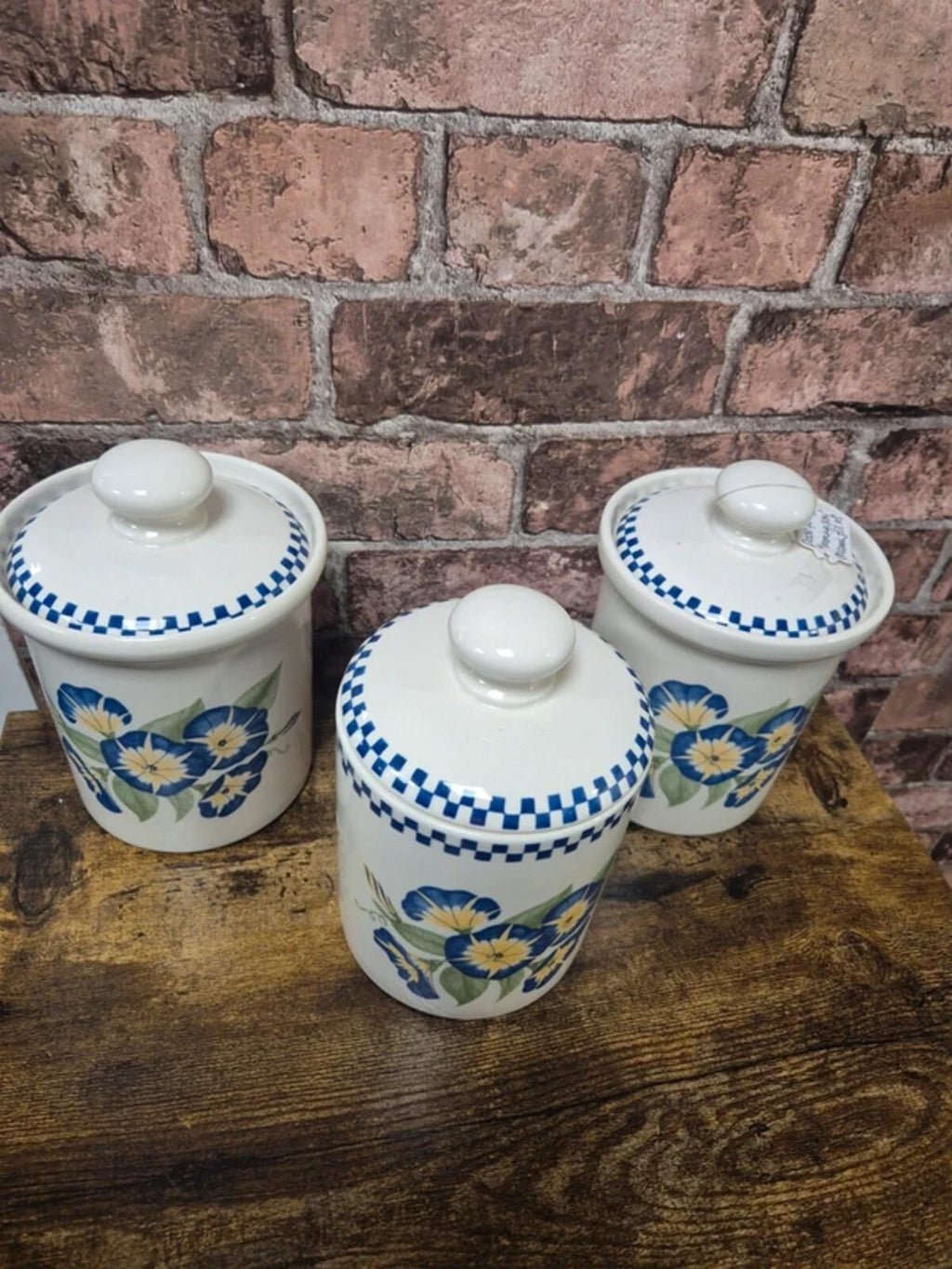 Poole Pottery 'Morning glory' ceramic jar set