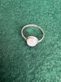Sterling Silver and Moonstone Hallmarked Ring - Size N