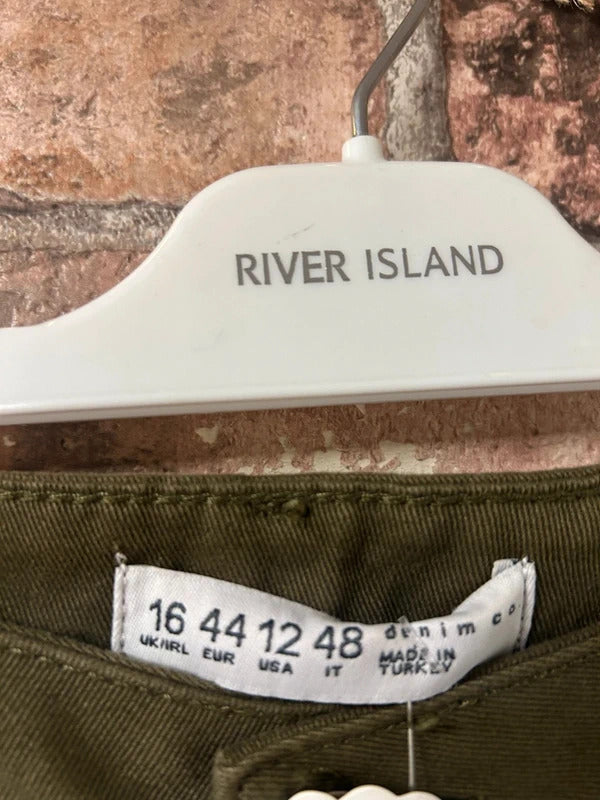 Primark Khaki Cargo Trousers - Size 16