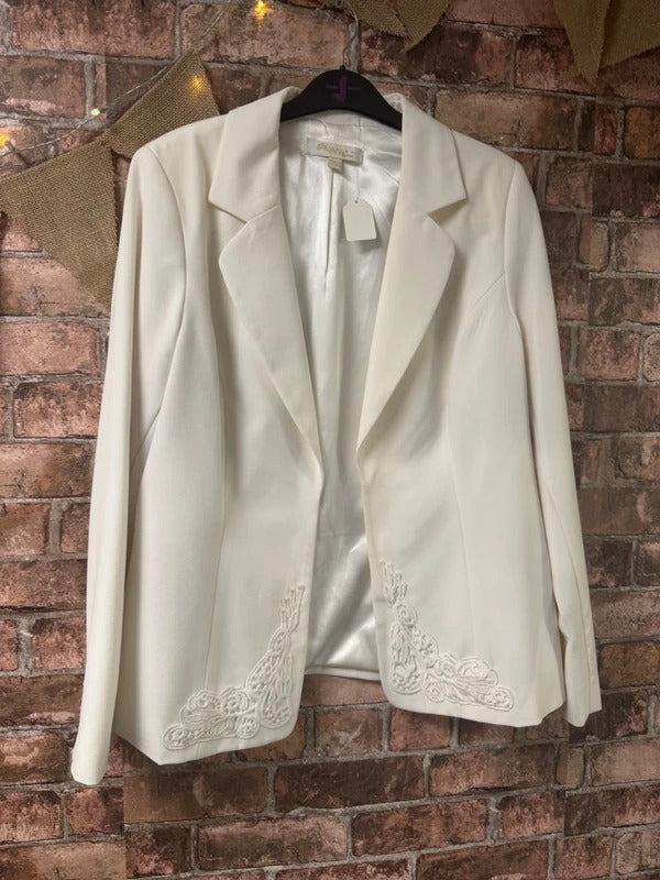 Changes by Together Off White Blazer - Size 14