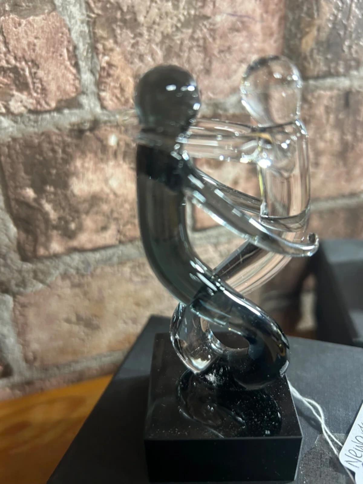 Pair of Newark Glass Rumba Sculptures