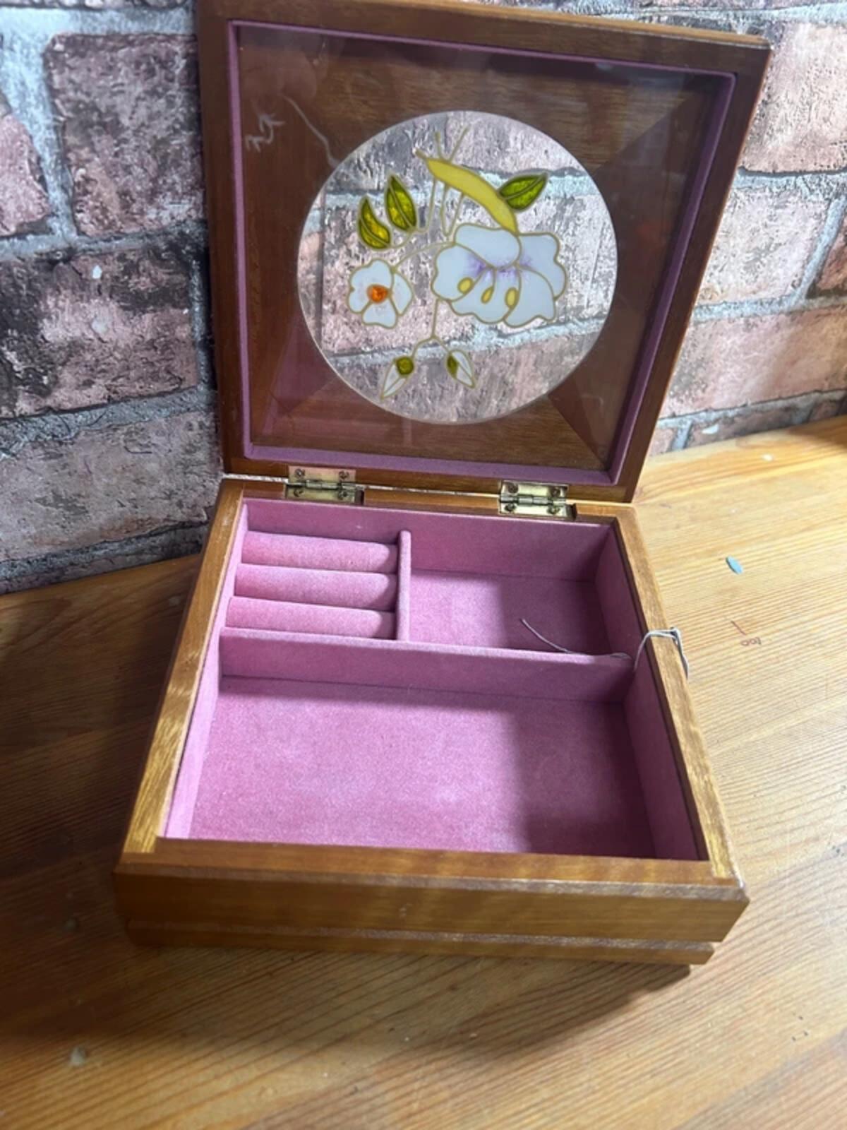 Vintage Wooden Jewellery Box