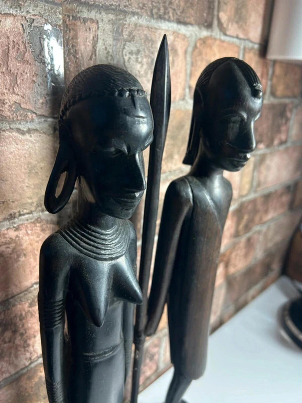 Pair of Tribal Ebonywood Masai Figurines