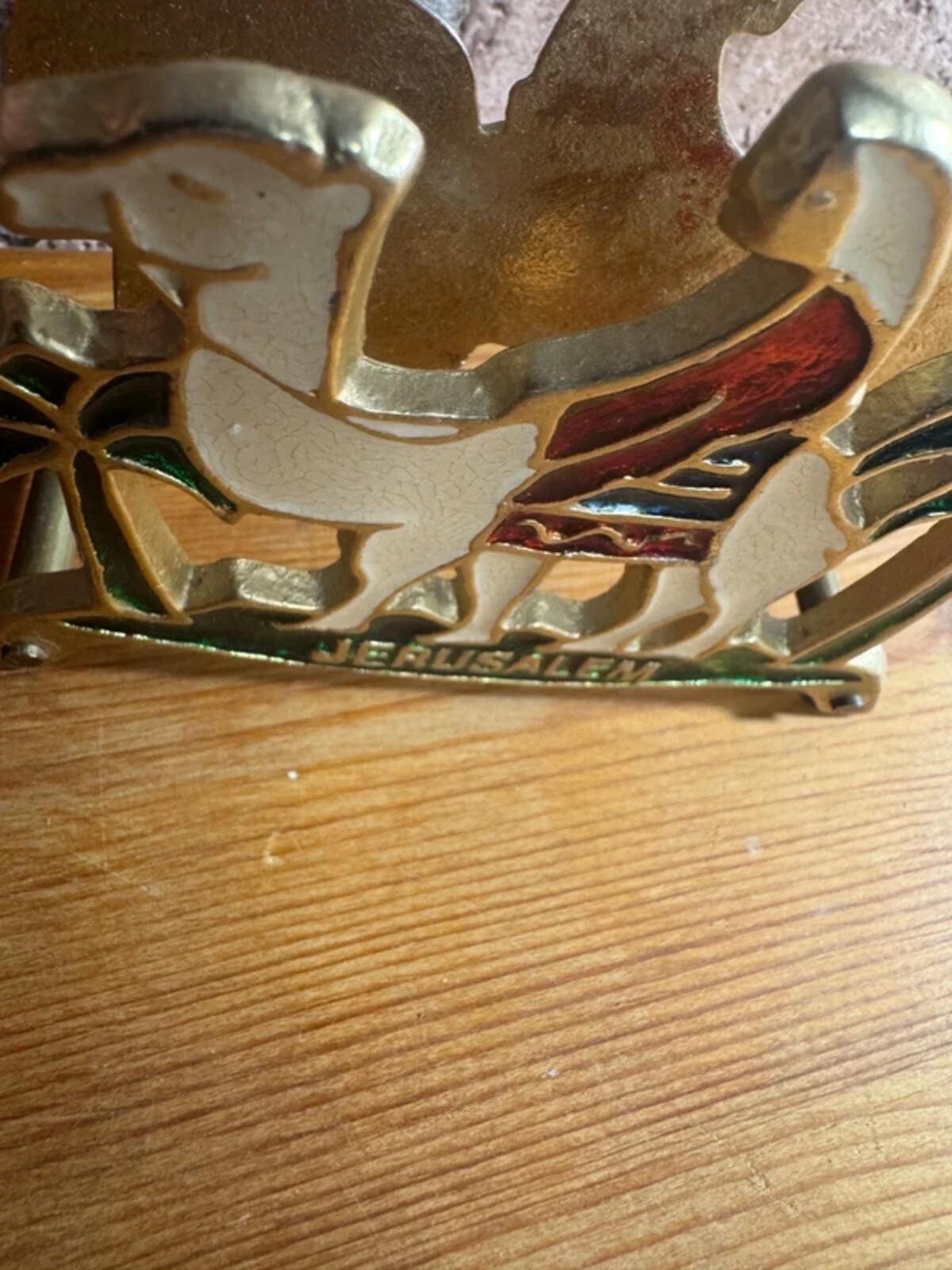 Brass Jerusalem Napkin/Letter Holder
