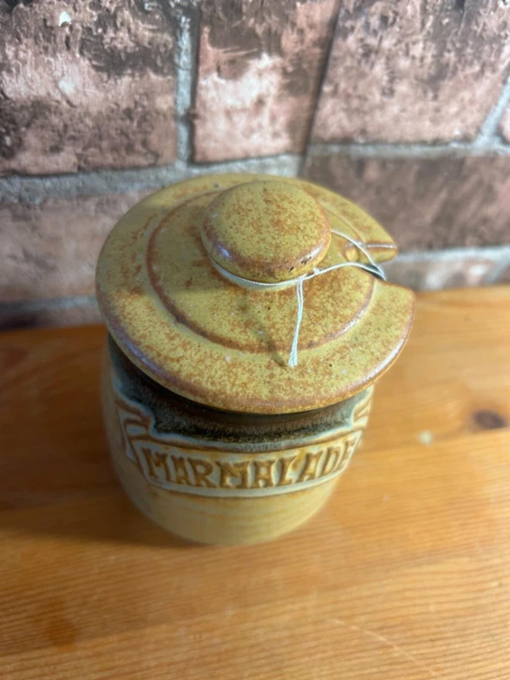 Vintage Stoneware Pottery Marmalade Jar