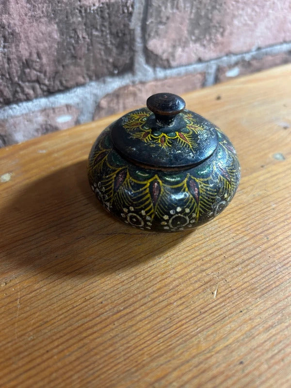 Wooden Hand Painted Trinket Box