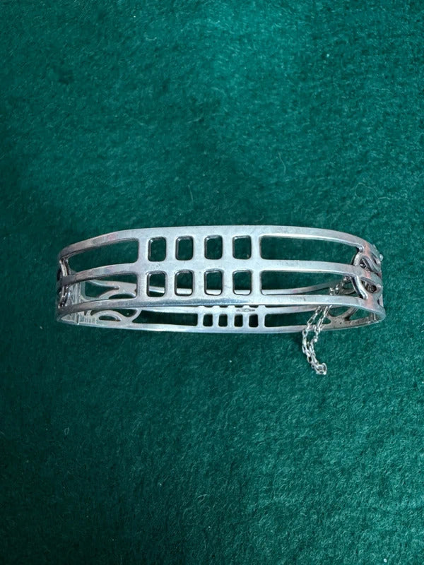 Sterling Silver Vintage Hinged Gate Bangle
