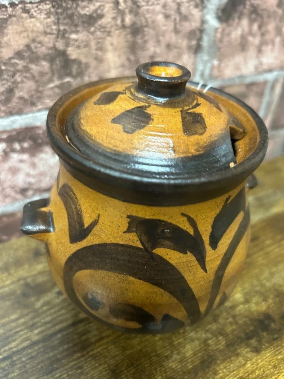 Vintage Stoneware Jar with Lid