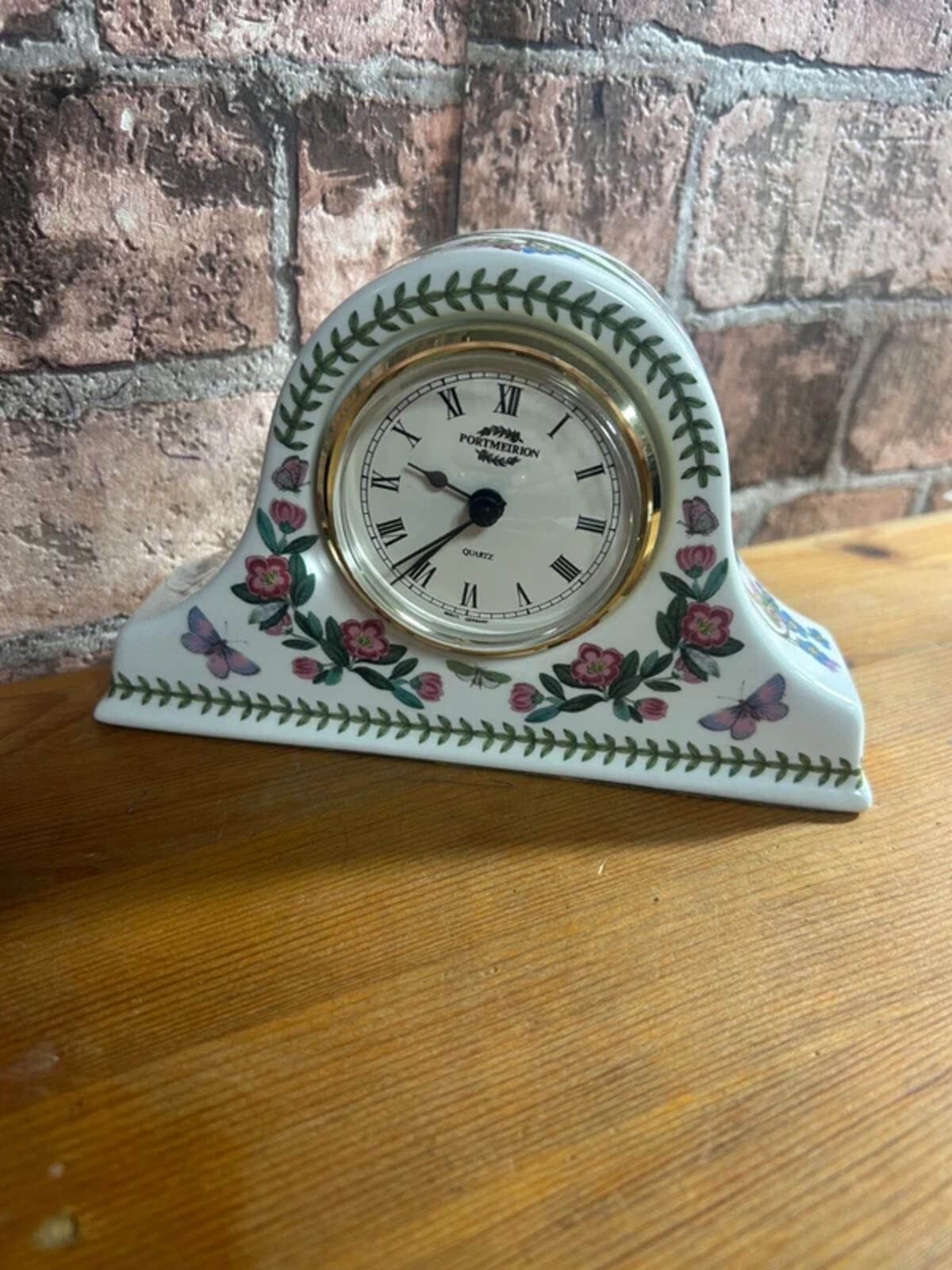 Portmeirion Ceramic Garden Mantle Clock