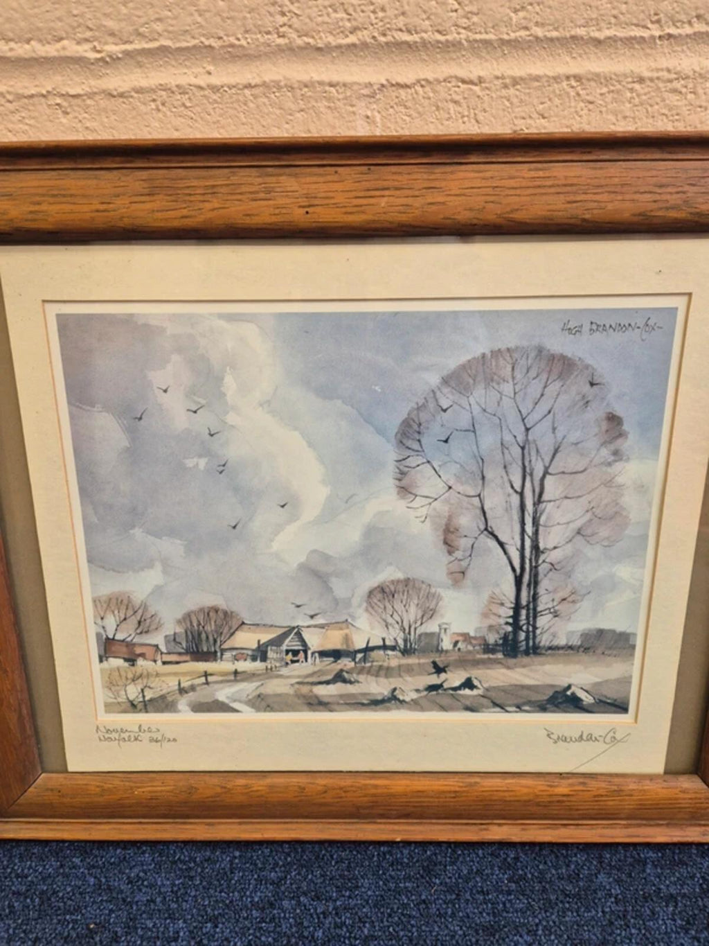 Hugh Brandon Cox 'November Norfolk' Signed and Framed Print
