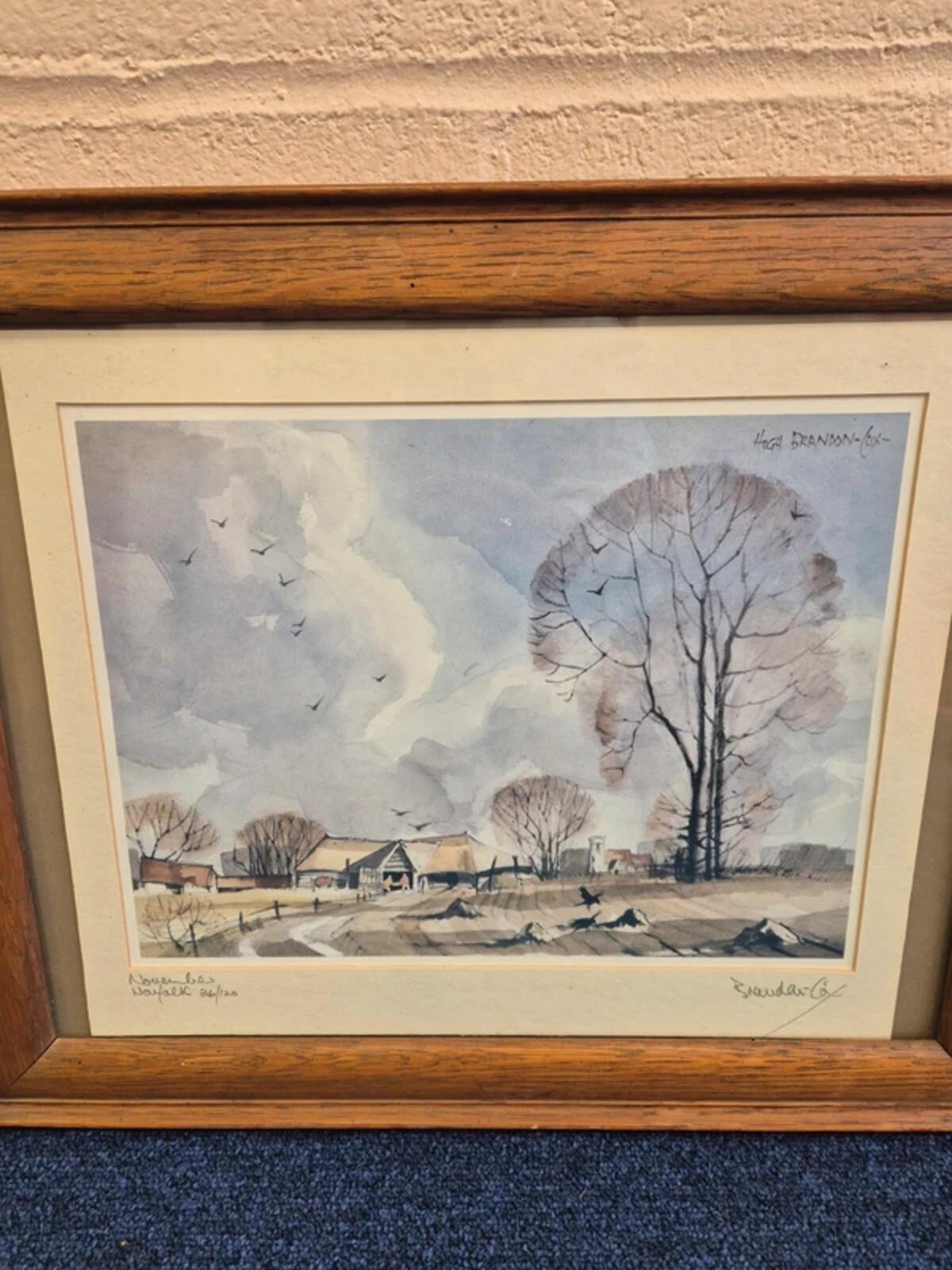 Hugh Brandon Cox 'November Norfolk' Signed and Framed Print