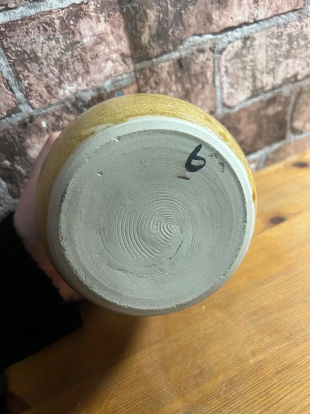 Hand Spun Stoneware Honey Pot + Lid