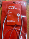 Vintage Knitting Needle Circular Twin Pin